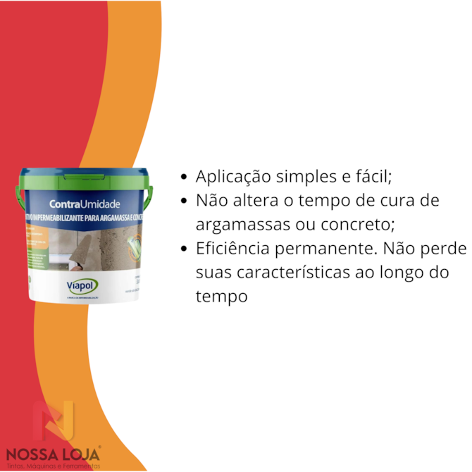 Aditivo P/ Argamassa Contra Umidade 3,6L Viapol