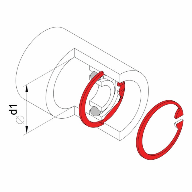 Alicate para Anéis Interno Curvo 7'' Tramontina PRO