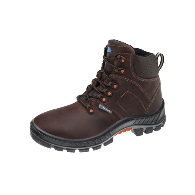 BOTINA DE COURO NUBUCK CLIMATECH 75BPR26 CLICNP MARROM CAFÉ PREMIER PLUS MARLUVAS