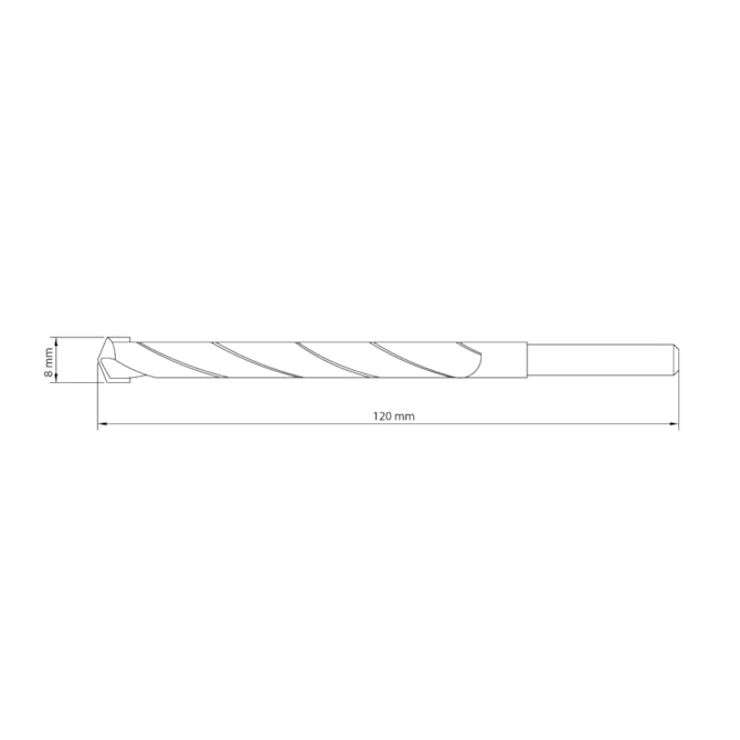 BROCA PARA CONCRETO 8MM DIN 8039 TRAMONTINA