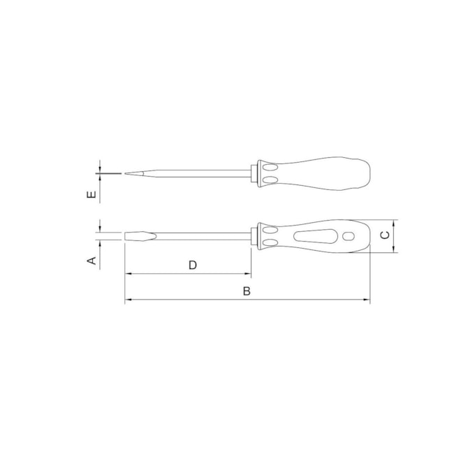 CHAVE DE FENDA PONTA CHATA CRV 3X125MM (1/8X5'') TWISTER PRO TRAMONTINA 