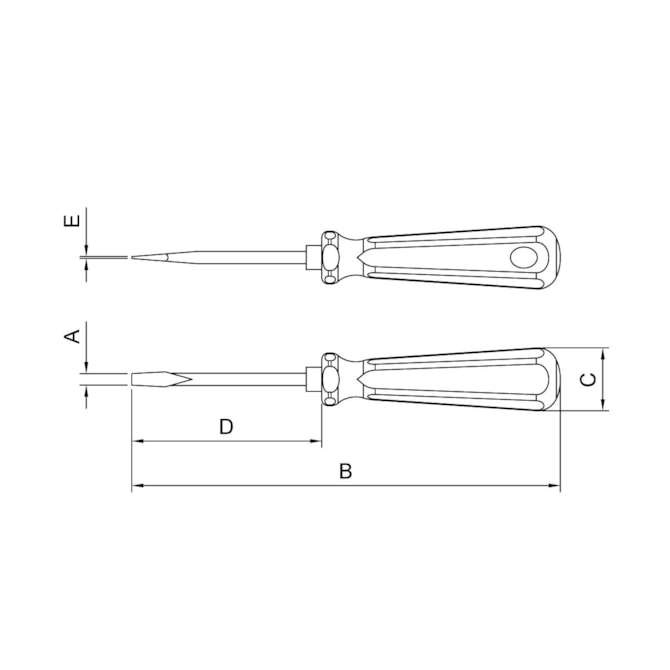 CHAVE FENDA PONTA CHATA AÇO CROMO VANÁDIO 3x125MM (1/8x5'') PRO TRAMONTINA