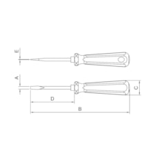 CHAVE FENDA PONTA CHATA AÇO CROMO VANÁDIO 3X200MM (1/8X8'') PRO TRAMONTINA