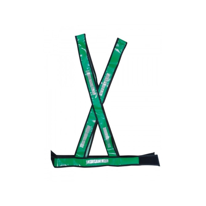 COLETE EM X VERDE COM REFLETIVO CRISTAL NOTURNO BRASCAMP