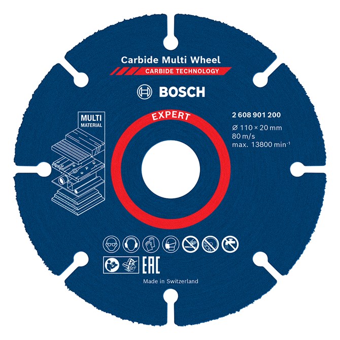 Disco de corte EXPERT Carbide Multi Wheel 110mm Bosch C/3 UN