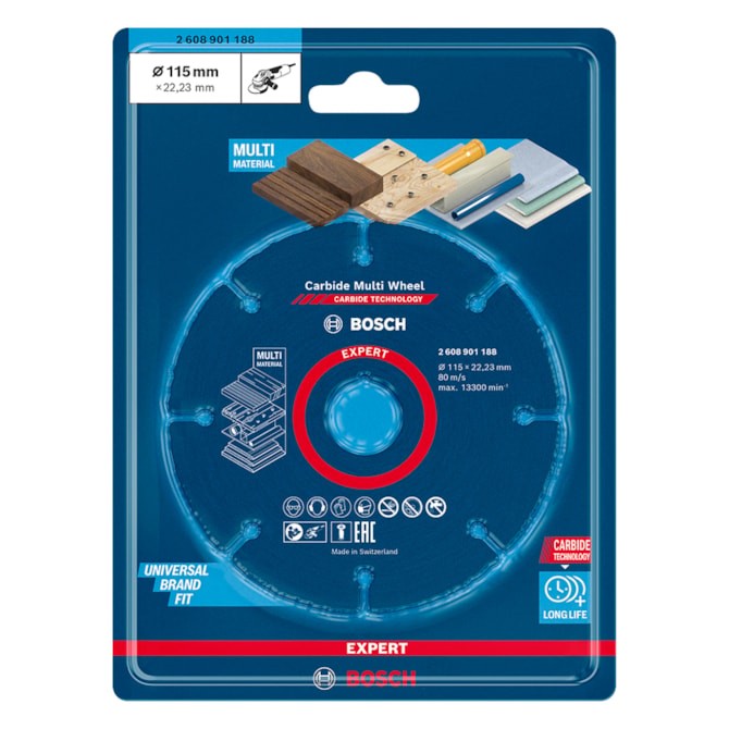 Disco de corte EXPERT Carbide Multi Wheel 115 mm Bosch