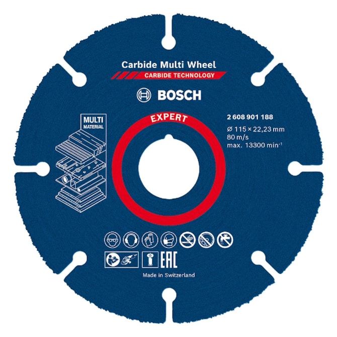 Disco de corte EXPERT Carbide Multi Wheel 115 mm Bosch