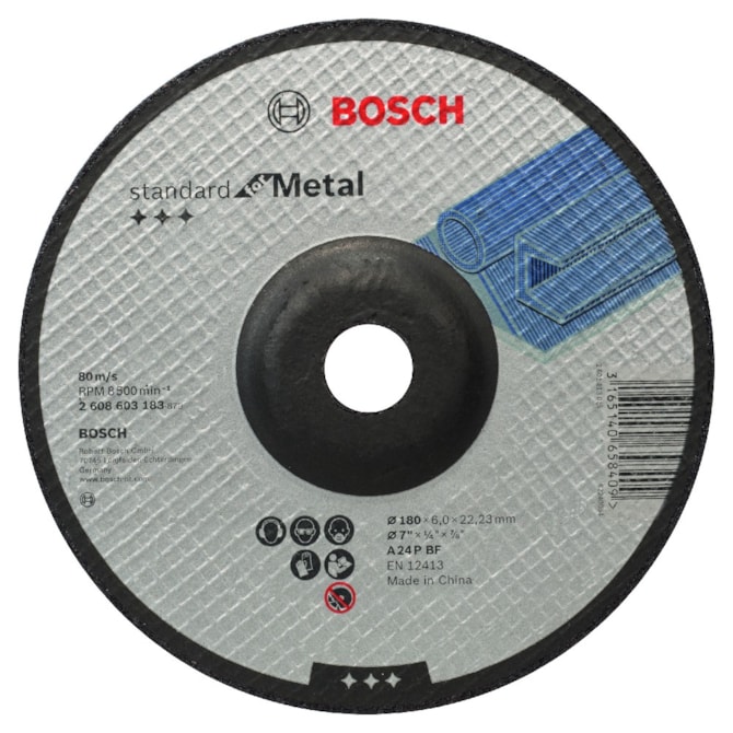 Disco de Desbaste Bosch Standard for Metal 180x6,0mm