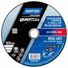 DISCO DE DESBASTE QUANTUM 180X22.23X180MM BDA483 NORTON