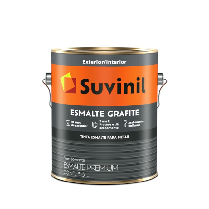 Esmalte Cor e Proteção Grafite Claro Fosco 3,6L Suvinil