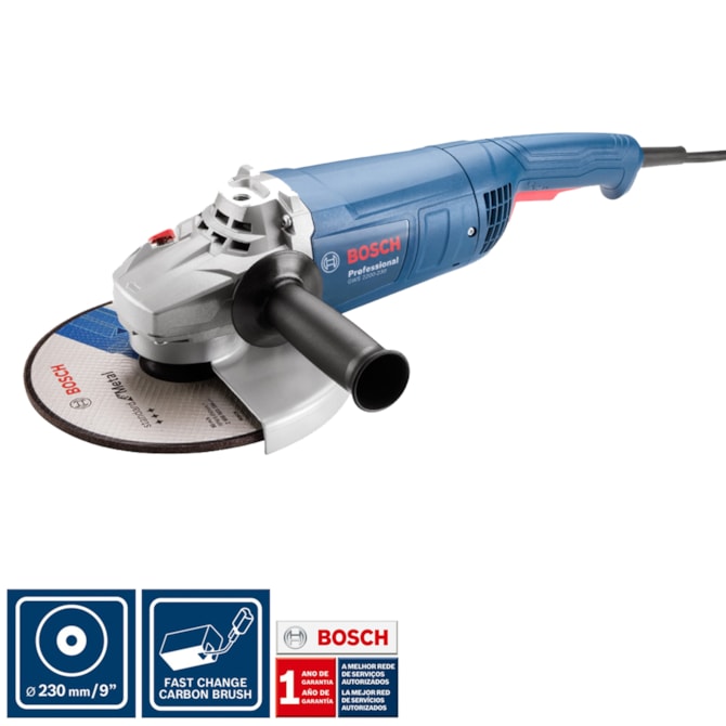 Esmerilhadeira 9" GWS 2200-230 Vulcano 2200W Bosch