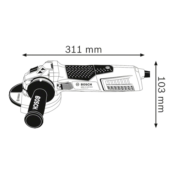 ESMERILHADEIRA GWS 17-125 INOX 220V BOSCH