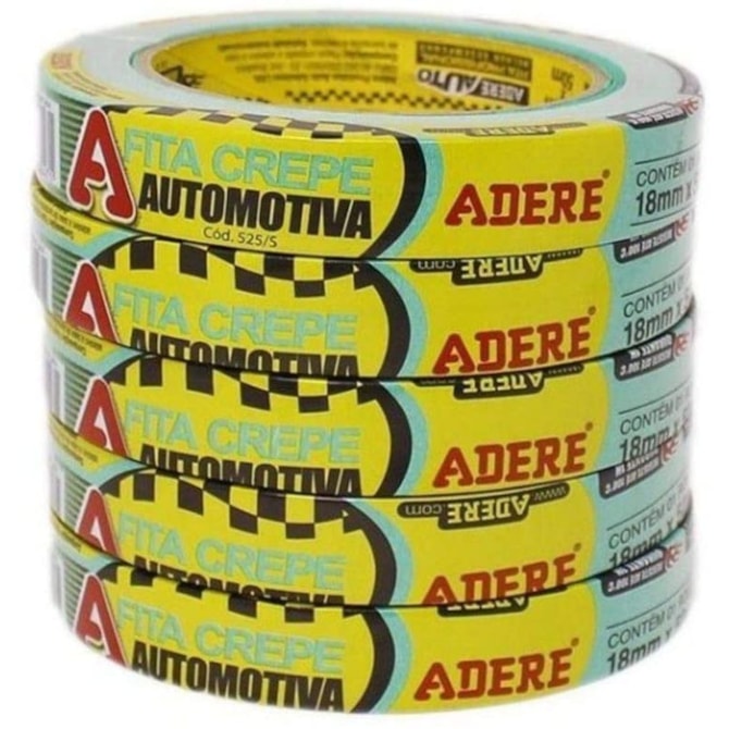 FITA CREPE PINTURA  AUTOMOTIVA  525 VERDE 18 X 50 ADERE