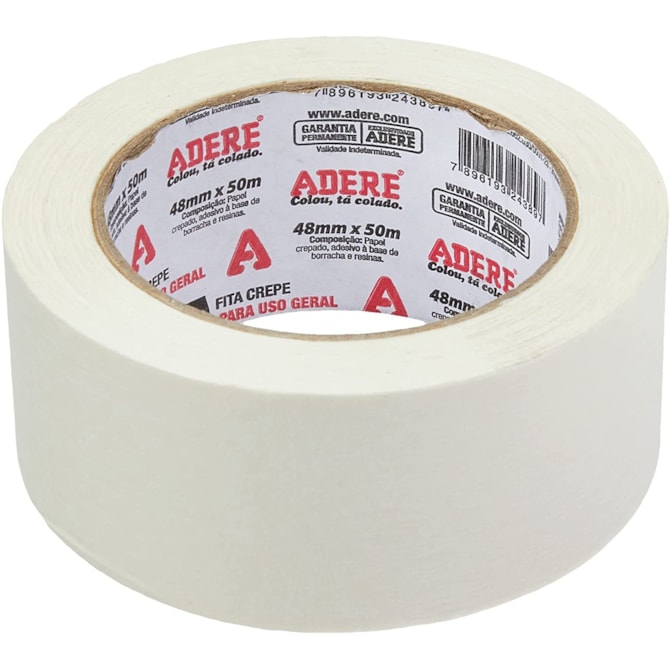 Fita Crepe Pintura Imobiliaria 423 48mm X 50m Adere