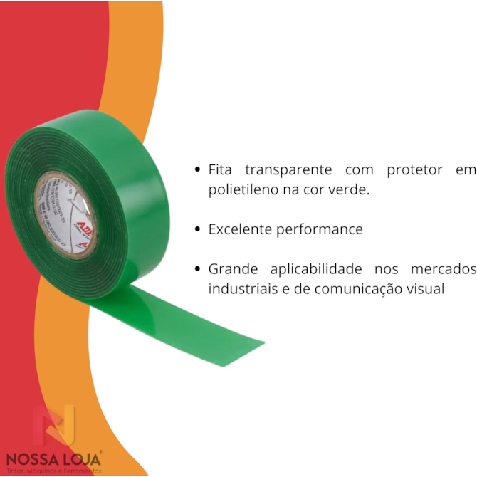 FITA FORTE DUPLA FACE MASSA ACRILICA TRANSP. 24MMX02M  ADERE