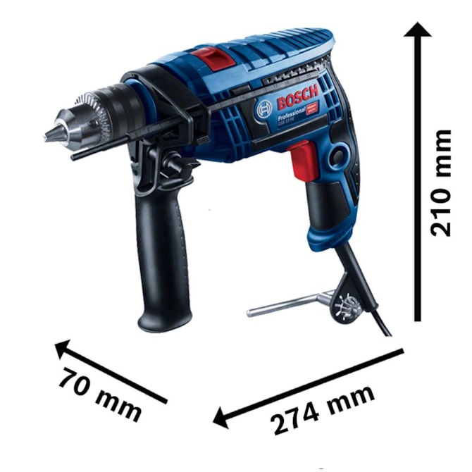 FURADEIRA DE IMPACTO GSB 13 RE 650W 127V BOSCH