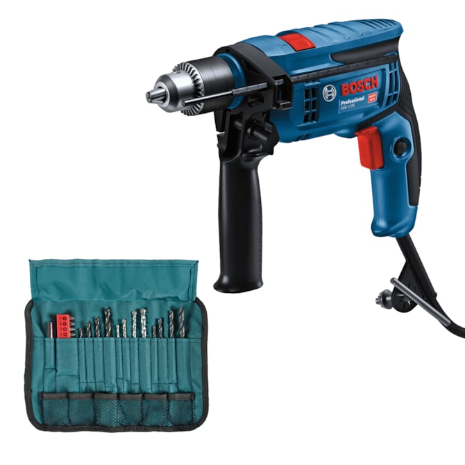 Furadeira de Impacto GSB 13 RE-X23 750W Set 23 AC Bosch