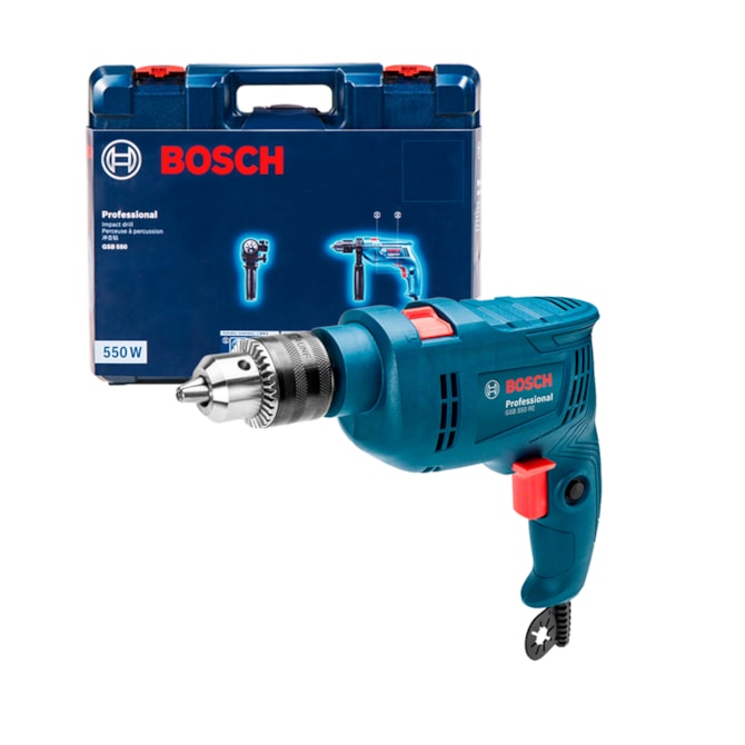 Furadeira de Impacto GSB 550 550W c/ maleta Bosch