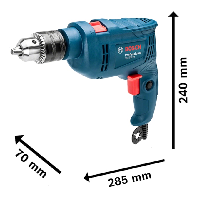 FURADEIRA DE IMPACTO GSB 550 RE 550W 127V BOSCH