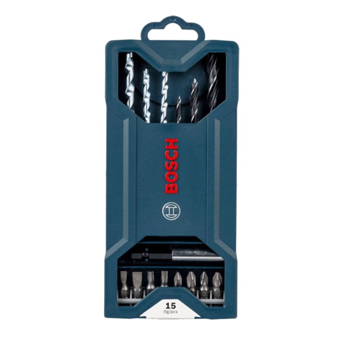 Kit de pontas e brocas Mini X-Line 15 peças Bosch