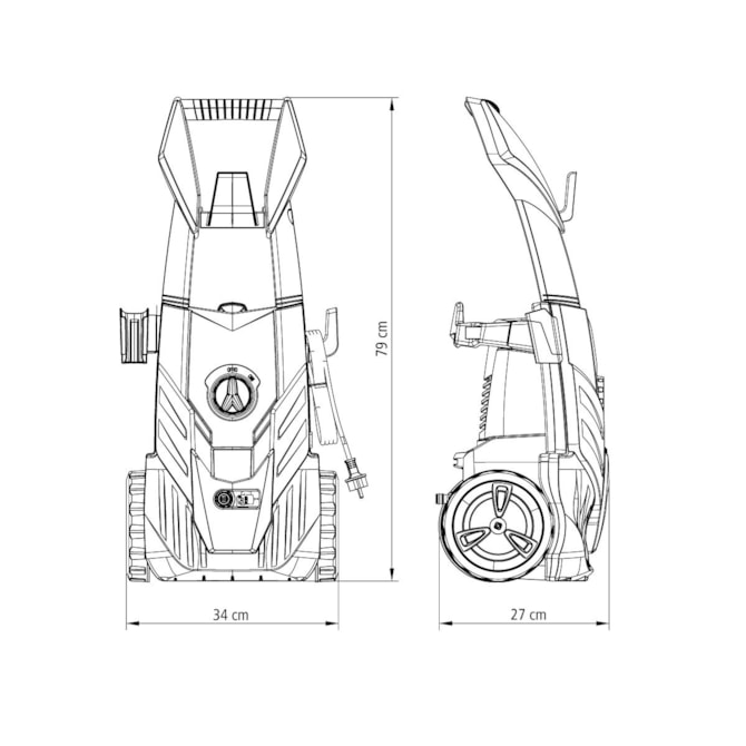 LAVADORA DE ALTA PRESSÃO 1800W 1900PSI 127V TRAMONTINA