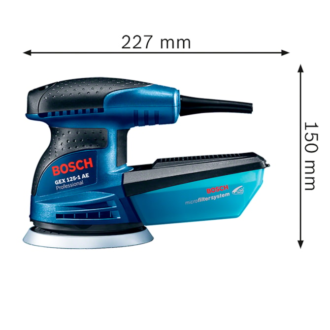 LIXADEIRA ORBITAL GEX 125-1 AE 250W 220V BOSCH