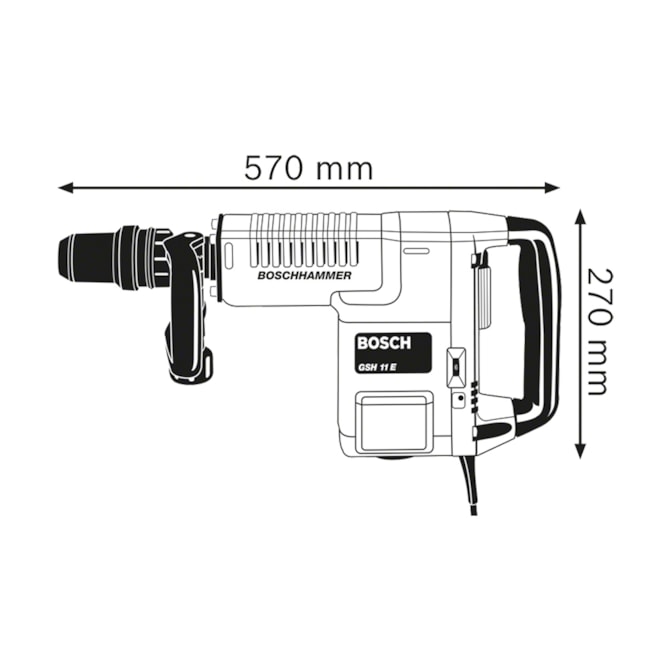 MARTELO DEMOLIDOR GSH 11 E 1500W 18,6J EPTA BOSCH