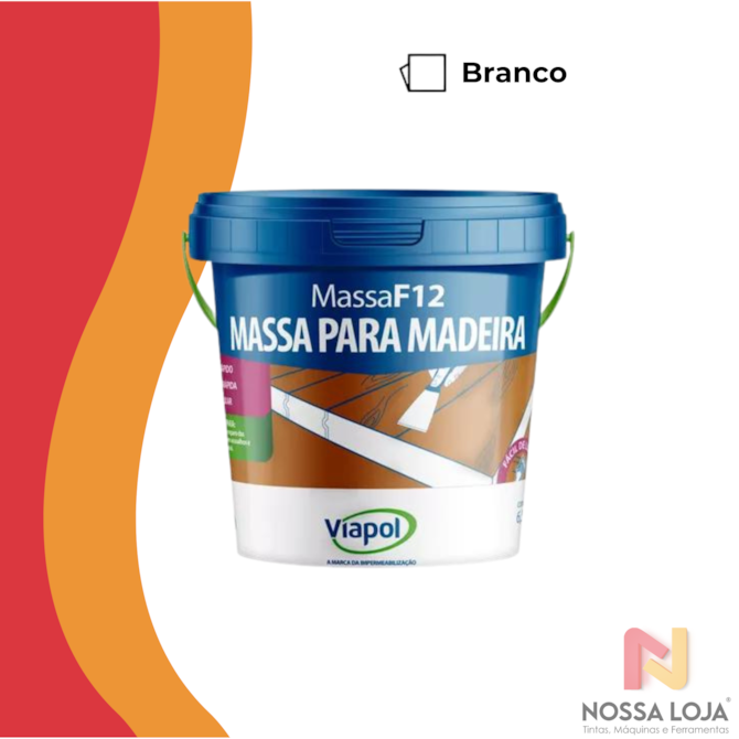 Massa Calafetar F12 Para Madeira Branca 6,5Kg Viapol