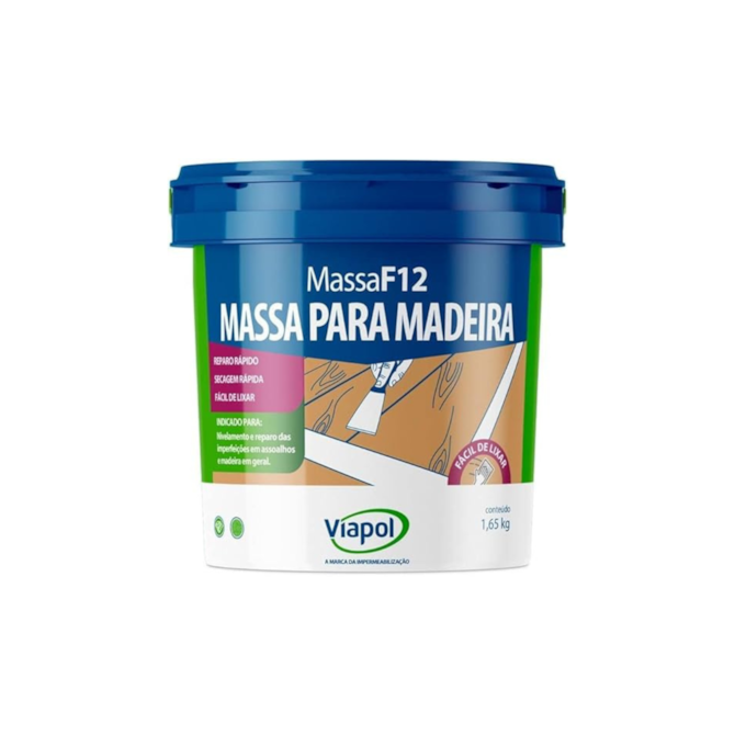 Massa F12 P/ Madeira Branco 1,65KG Viapol