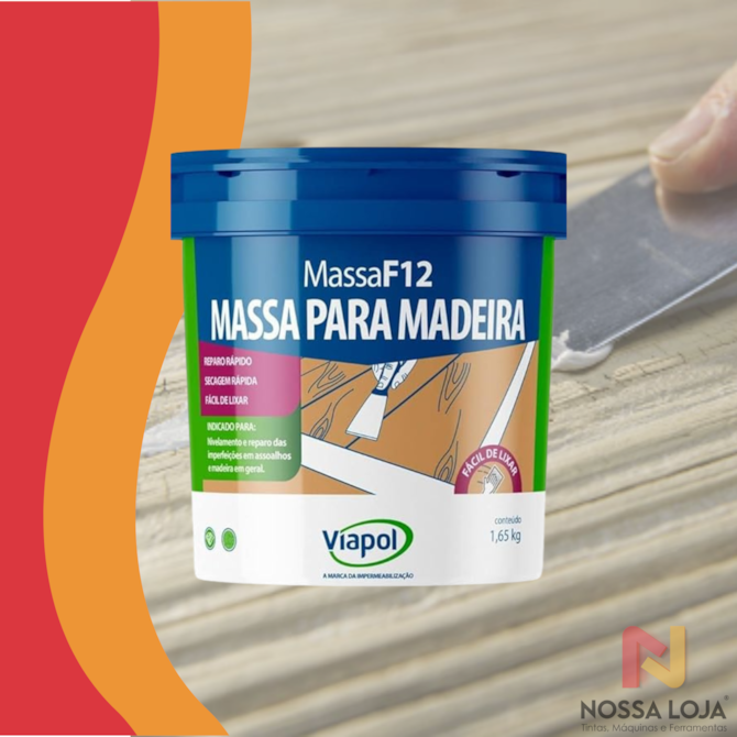 Massa F12 P/ Madeira Branco 1,65KG Viapol