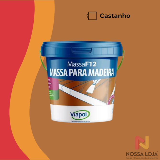 Massa F12 P/ Madeira Castanho 6,5KG Viapol