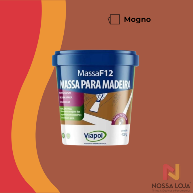 MASSA P/ MADEIRA MOGNO 400GR VIAPOL