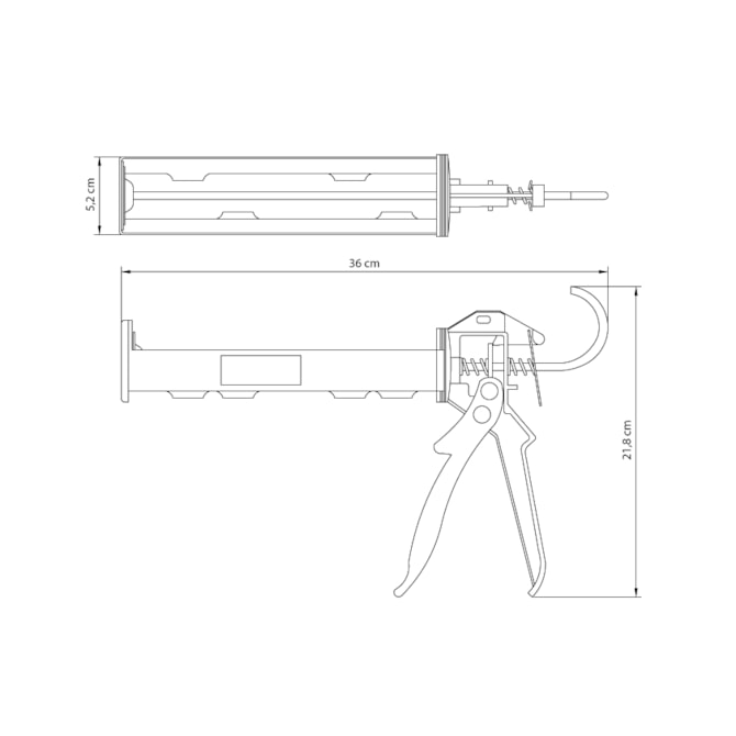 Pistola P/ Tubo De Silicone Master 280ml Tramontina