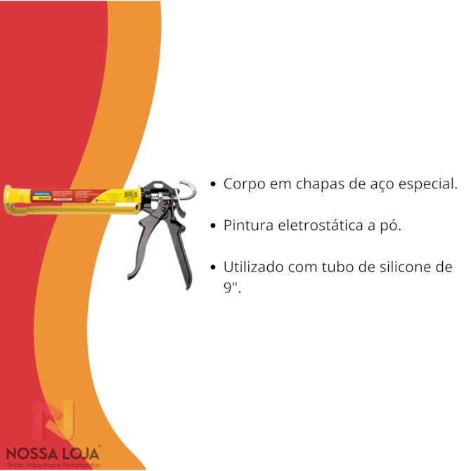 Pistola P/ Tubo De Silicone Master 280ml Tramontina