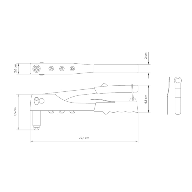 Rebitador Manual Master C/ Corpo em Aço e Empunhadura em PVC 25cm Tramontina