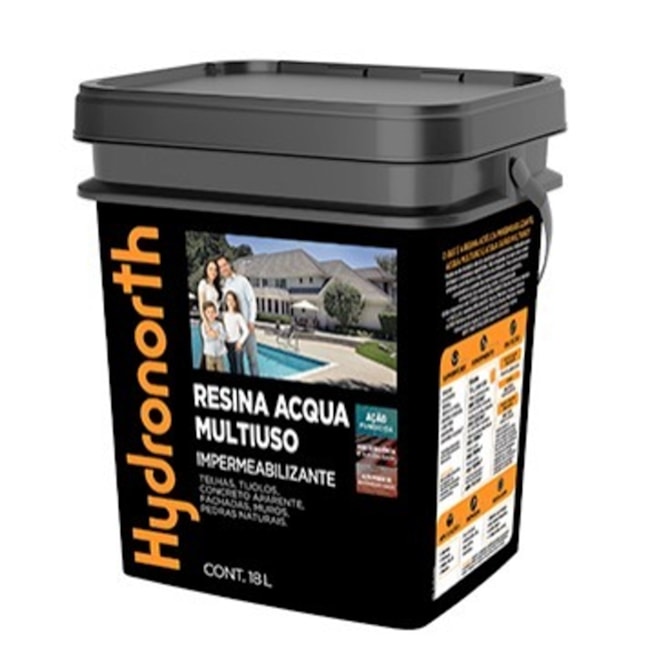 Resina Multiuso Base Água Cor Incolor 18L Hydronorth