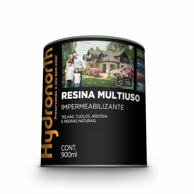 Resina Multiuso Base Solvente Cor Incolor 0,9L Hydronorth