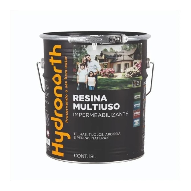 Resina Multiuso Base Solvente Cor Incolor 18L Hydronorth