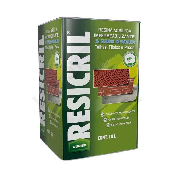 Resina Resicril Incolor Brilhante 18L Hydronorth