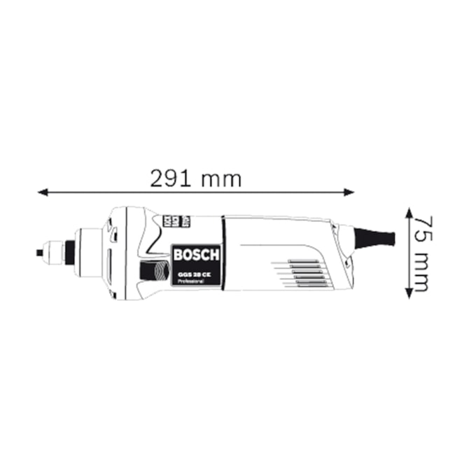 RETÍFICA RETA GGS 28 CE 650W 220V COM 2 CHAVES BOSCH 