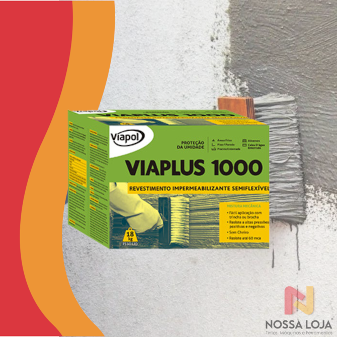 Revestimento Impermeabilizante Cimentício Viaplus 1000 18KG Viapol