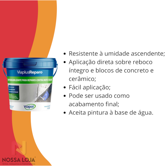 Revestimento Impermeabilizante Viaplus Reparo 12KG Viapol