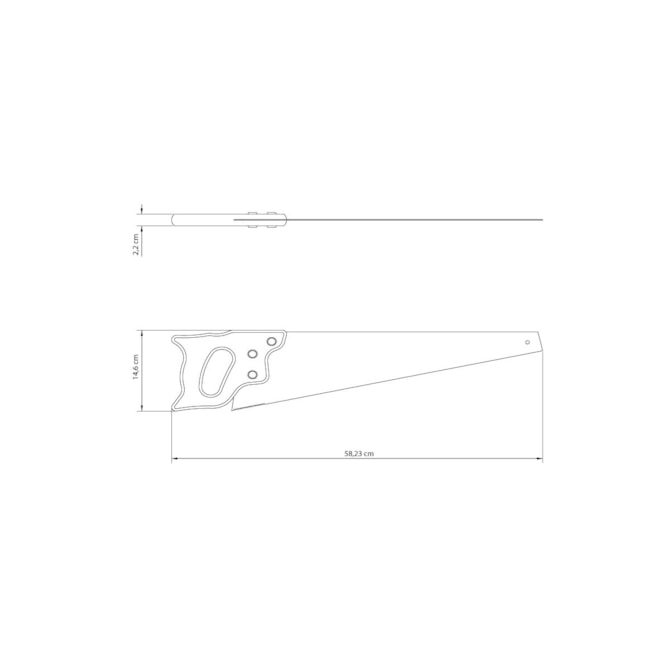 SERROTE PROFISSIONAL 20'' 7 DENTES POR POLEGADA MASTER TRAMONTINA