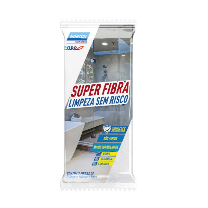 SUPER FIBRA LIMPEZA SEM RISCO 110X225MM NORTON