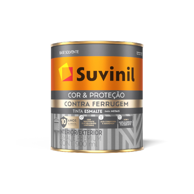 Tinta Esmalte Contra Ferrugem Branco 0,9L Suvinil