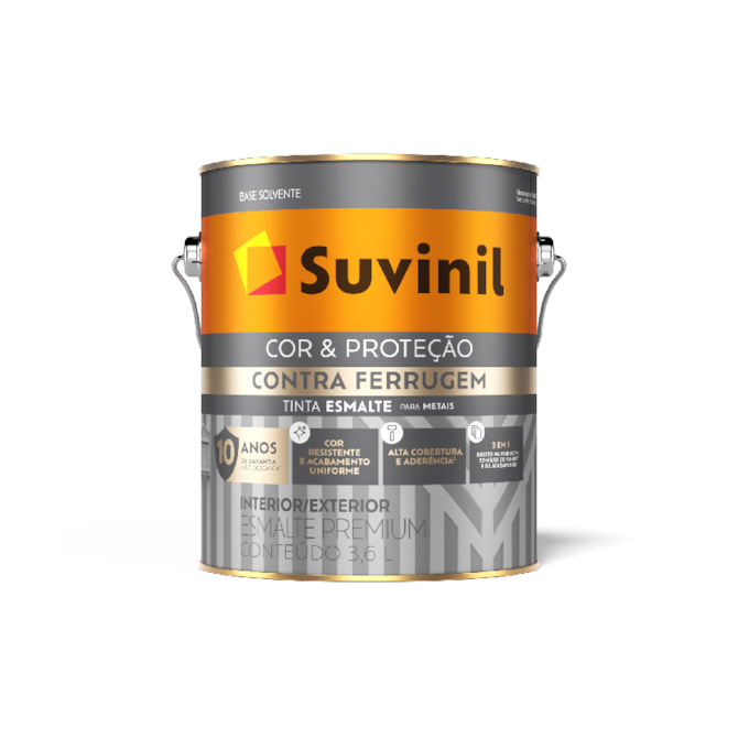 Tinta Esmalte Contra Ferrugem Branco 3,6L Suvinil