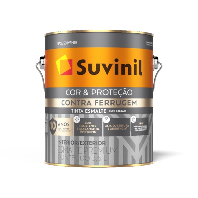 Tinta Esmalte Contra Ferrugem Branco 3,6L Suvinil