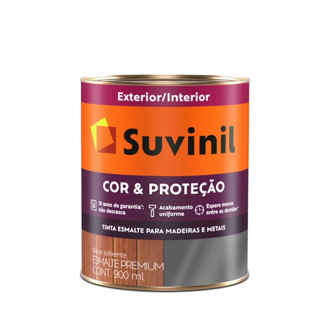 Tinta Esmalte Cor & Proteção Alumínio Brilhante 0,9L Suvinil