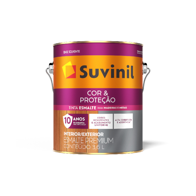 Tinta Esmalte Cor & Proteção Amarelo Ouro Bril 3,6L Suvinil