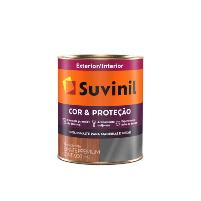 Tinta Esmalte Cor & Proteção Cinza Médio Bril 0,9L Suvinil